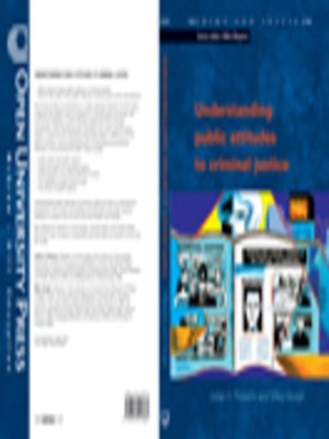 cover image of Understanding Public Attitudes to Criminal Justice